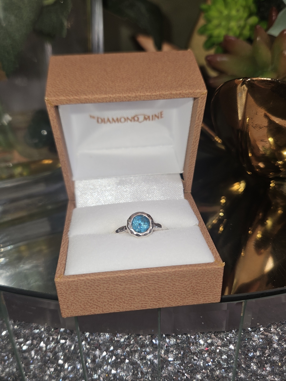 Blue Topaz Sterling Silver Ring
